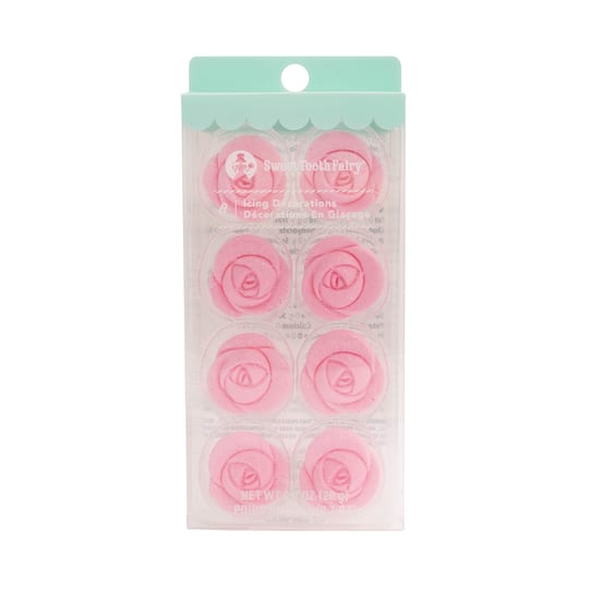 Sweet Tooth Fairy&#xAE; Light Pink Rose Icing Decorations